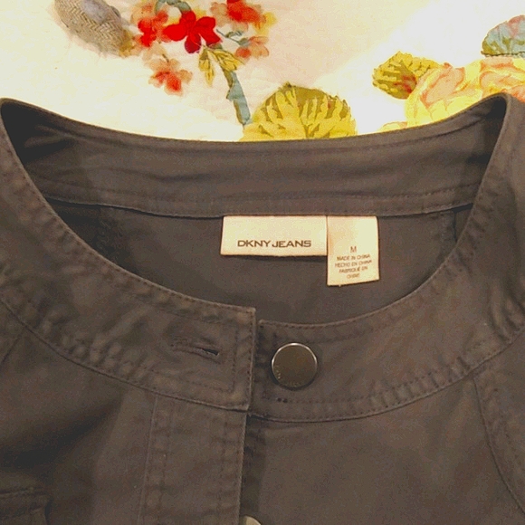 DKNY Grey Structured Jean Jacket - Picture 3 of 4